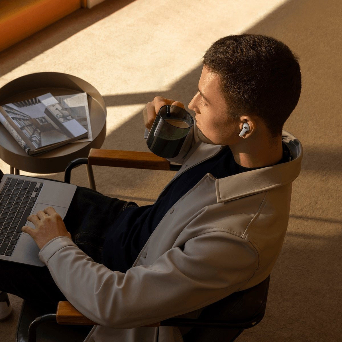 Baseus Storm 1 Wireless Bluetooth Earphones met Noise Cancelling Wit afbeelding 13
