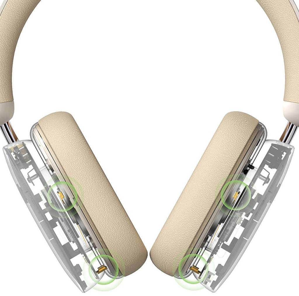 Baseus Bowie H1 Noise-Cancelling Draadloze Koptelefoon Beige afbeelding 25