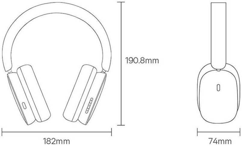 Baseus Bowie H1 Noise-Cancelling Draadloze Koptelefoon Beige afbeelding 7
