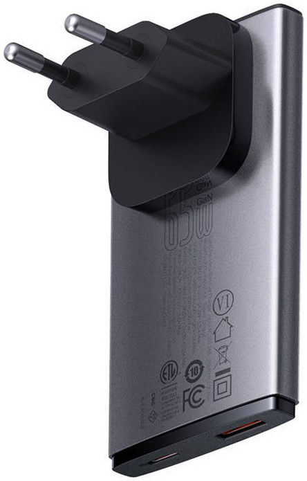 Baseus GaN5 Pro Ultra Compacte Reislader Power Delivery Adapter Grijs afbeelding 4