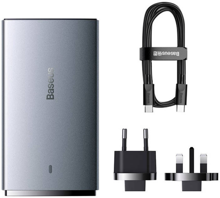 Baseus GaN5 Pro Ultra Compacte Reislader Power Delivery Adapter Grijs afbeelding 1