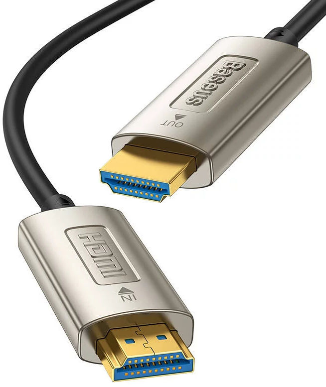 Baseus HD Optic Fiber HDMI naar HDMI 4K@60Hz Kabel 10M Zwart afbeelding 2