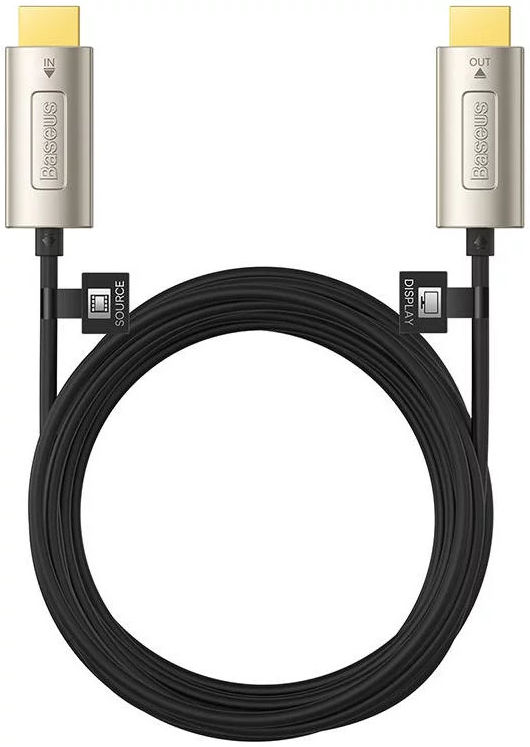 Baseus HD Optic Fiber HDMI naar HDMI 4K@60Hz Kabel 15M Zwart afbeelding 1