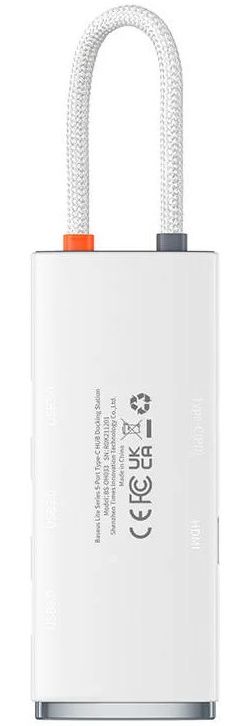Baseus Lite Series 3-in-1 Hub USB-C naar USB/USB-C/HDMI Wit afbeelding 6