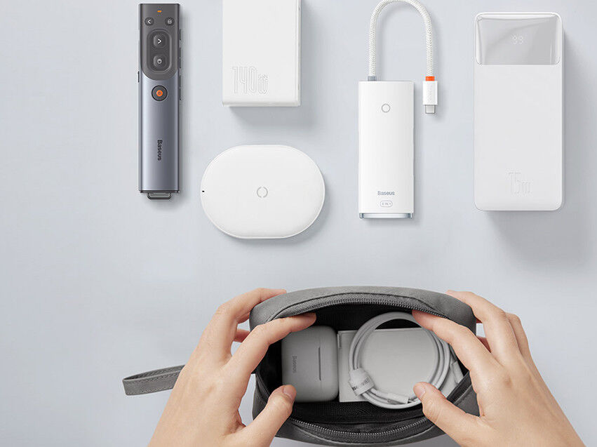 Baseus Opbergtas voor Kabels en Accessoires - Organizer Grijs afbeelding 3