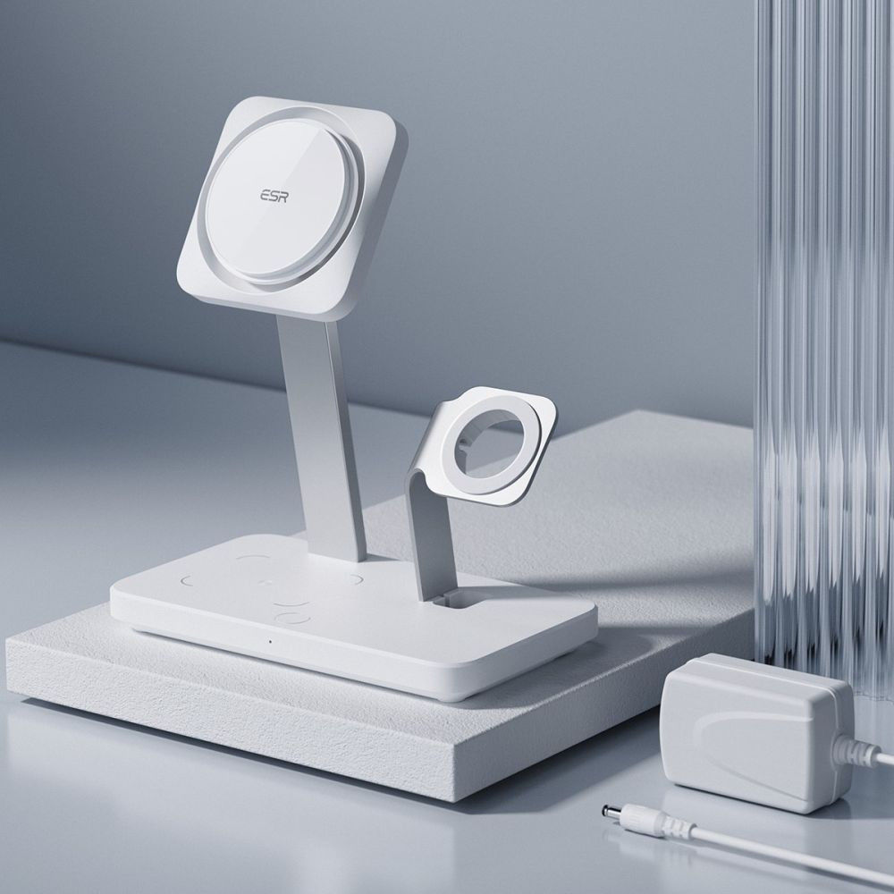 ESR HaloLock 3 in 1 Draadloze MagSafe Oplader 24W iPhone/AirPods/Watch afbeelding 8