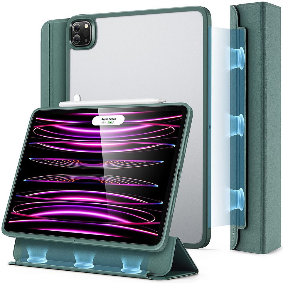 ESR Ascend Hybrid Apple iPad Pro 12.9 (2022/2021) Hoes Tri-Fold Groen afbeelding 1