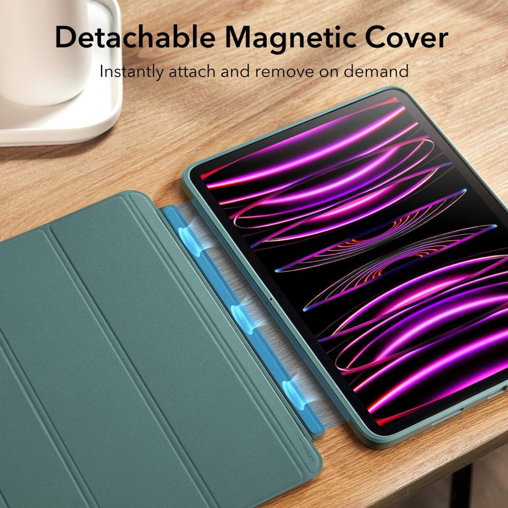 ESR Ascend Hybrid Apple iPad Pro 12.9 (2022/2021) Hoes Tri-Fold Groen afbeelding 2