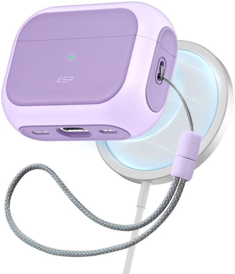 ESR Orbit Hybrid HaloLock Apple AirPods Pro 1/2 Hoesje MagSafe Paars afbeelding 1