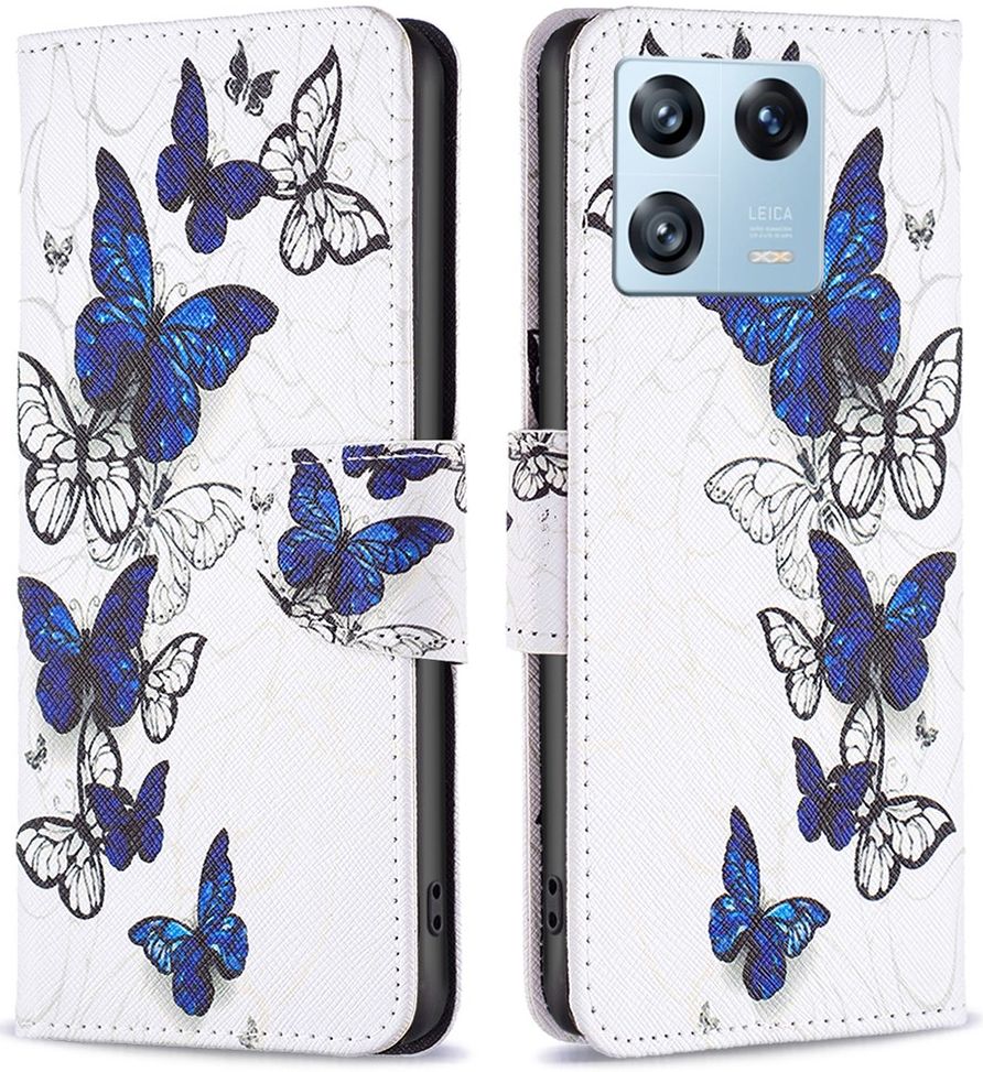 Xiaomi 13 Pro Hoesje Portemonnee Book Case Vlinder Print afbeelding 1