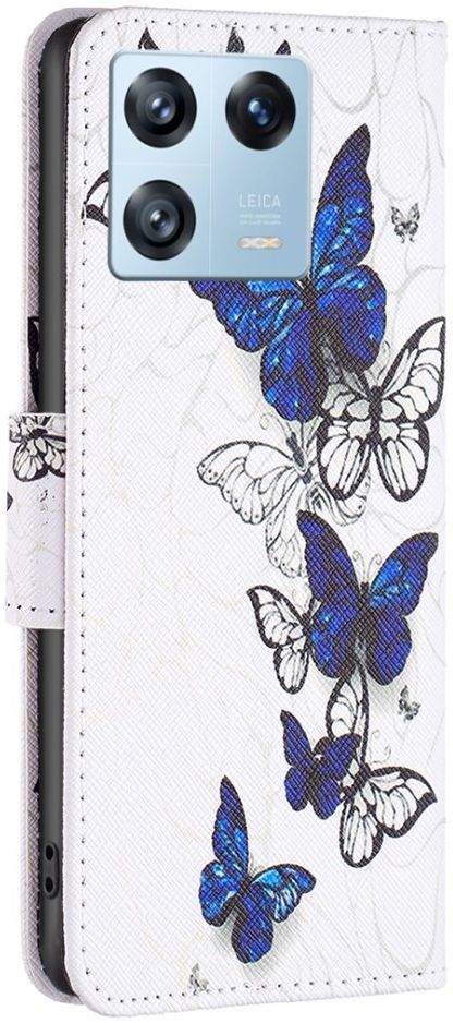 Xiaomi 13 Pro Hoesje Portemonnee Book Case Vlinder Print afbeelding 7