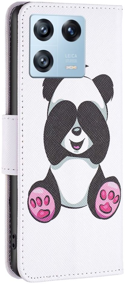 Xiaomi 13 Pro Hoesje Portemonnee Book Case Panda Print afbeelding 7