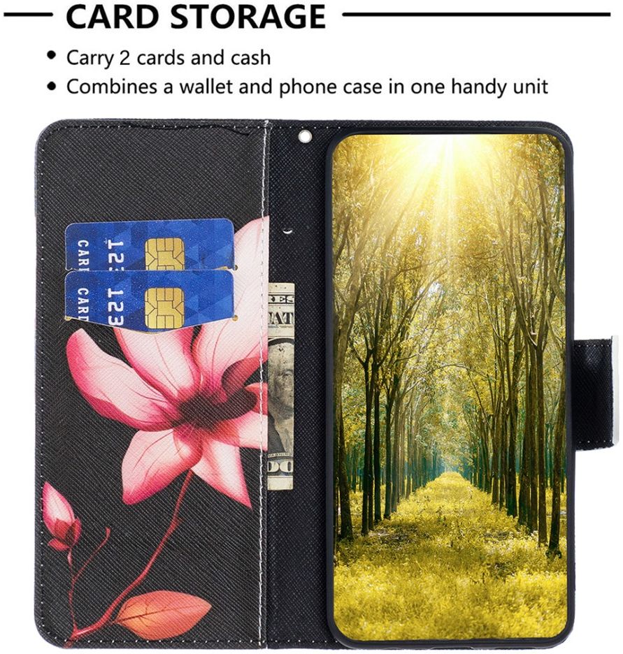 Xiaomi 13 Pro Hoesje Portemonnee Book Case Bloem Print afbeelding 3