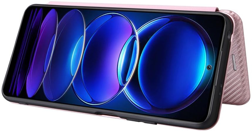 Xiaomi Redmi Note 12 5G / Poco X5 Hoesje Carbon Book Case Roze Goud afbeelding 3