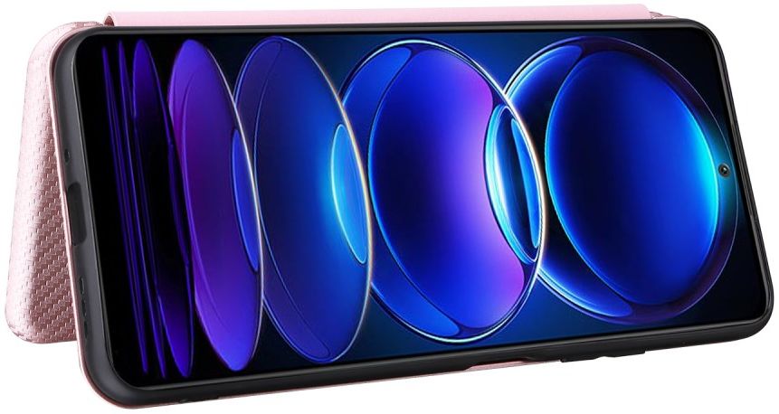 Xiaomi Redmi Note 12 5G / Poco X5 Hoesje Carbon Book Case Roze Goud afbeelding 4