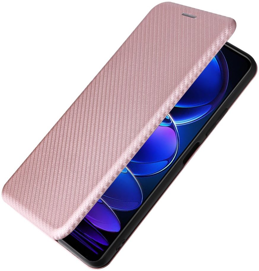 Xiaomi Redmi Note 12 5G / Poco X5 Hoesje Carbon Book Case Roze Goud afbeelding 7
