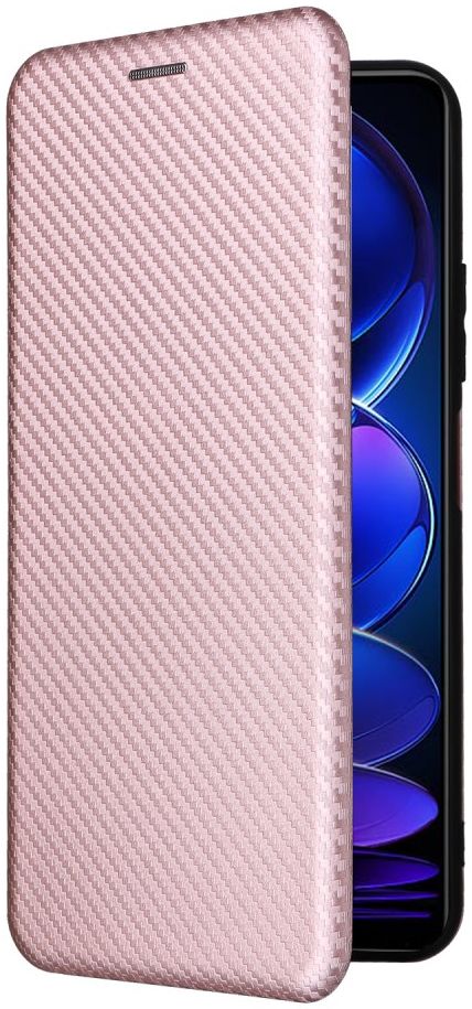 Xiaomi Redmi Note 12 5G / Poco X5 Hoesje Carbon Book Case Roze Goud afbeelding 8