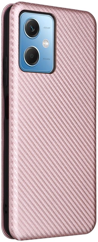 Xiaomi Redmi Note 12 5G / Poco X5 Hoesje Carbon Book Case Roze Goud afbeelding 9