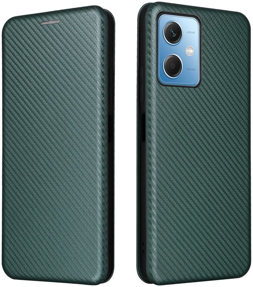 Xiaomi Redmi Note 12 5G / Poco X5 Hoesje Carbon Book Case Groen afbeelding 2