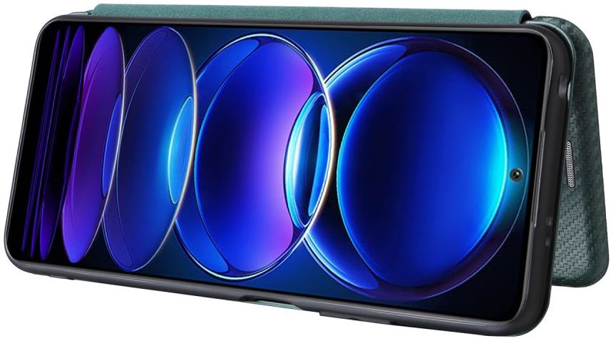 Xiaomi Redmi Note 12 5G / Poco X5 Hoesje Carbon Book Case Groen afbeelding 3