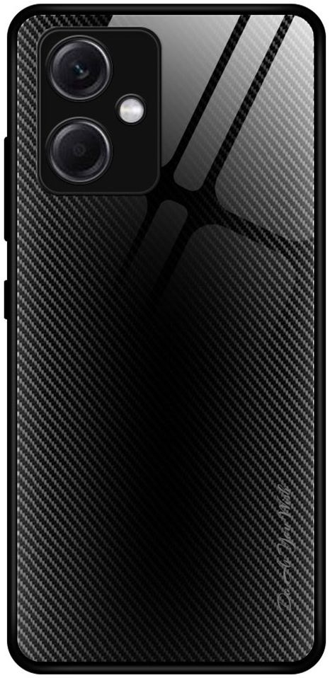 Xiaomi Redmi Note 12 5G / Poco X5 Hoesje Carbon Fiber Back Cover Zwart afbeelding 1