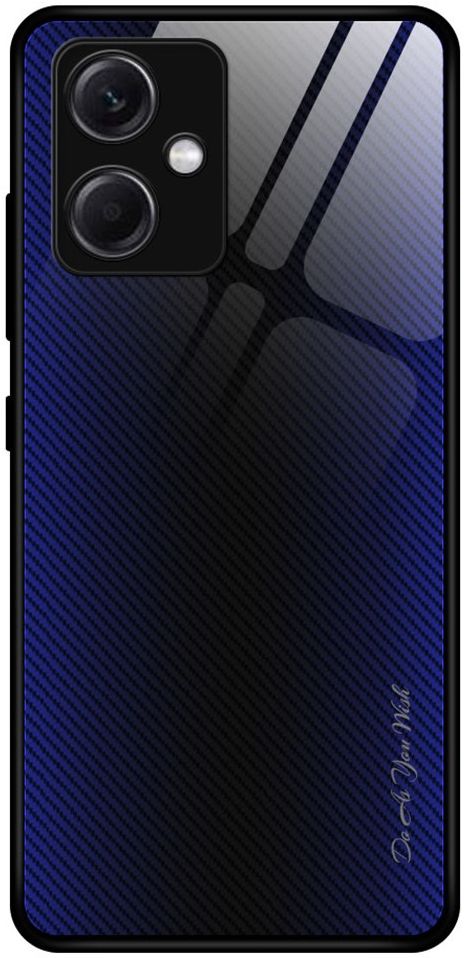 Xiaomi Redmi Note 12 5G / Poco X5 Hoesje Carbon Fiber Back Cover Blauw afbeelding 1