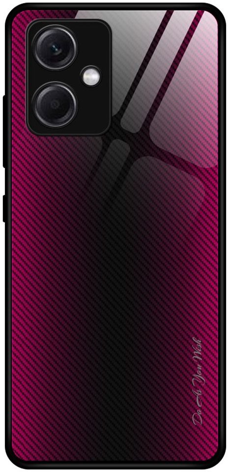 Xiaomi Redmi Note 12 5G / Poco X5 Hoesje Carbon Fiber Back Cover Roze afbeelding 1