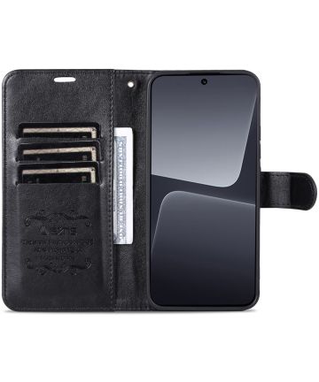 AZNS Xiaomi 13 Pro Hoesje Wallet Book Case Kunstleer Zwart Hoesjes
