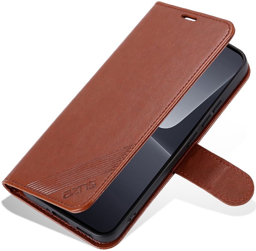 AZNS Xiaomi 13 Pro Hoesje Wallet Book Case Kunstleer Bruin afbeelding 6