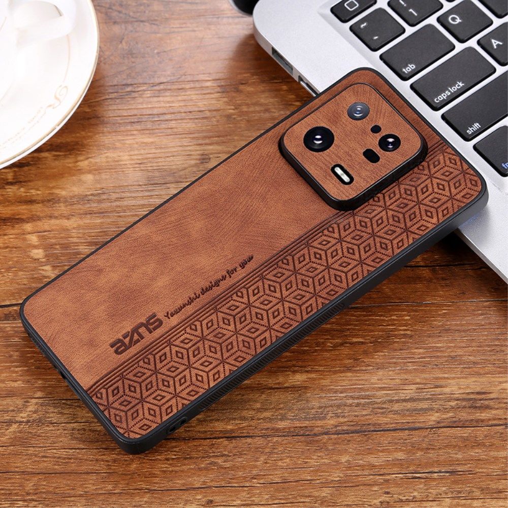 AZNS Xiaomi 13 Hoesje met Kunstleer Coating Back Cover Bruin afbeelding 8