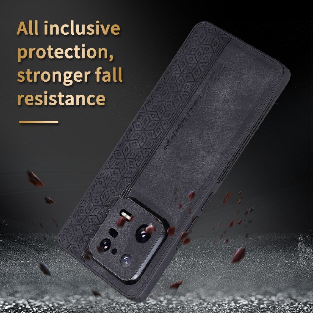 AZNS Xiaomi 13 Hoesje met Kunstleer Coating Back Cover Bruin afbeelding 4
