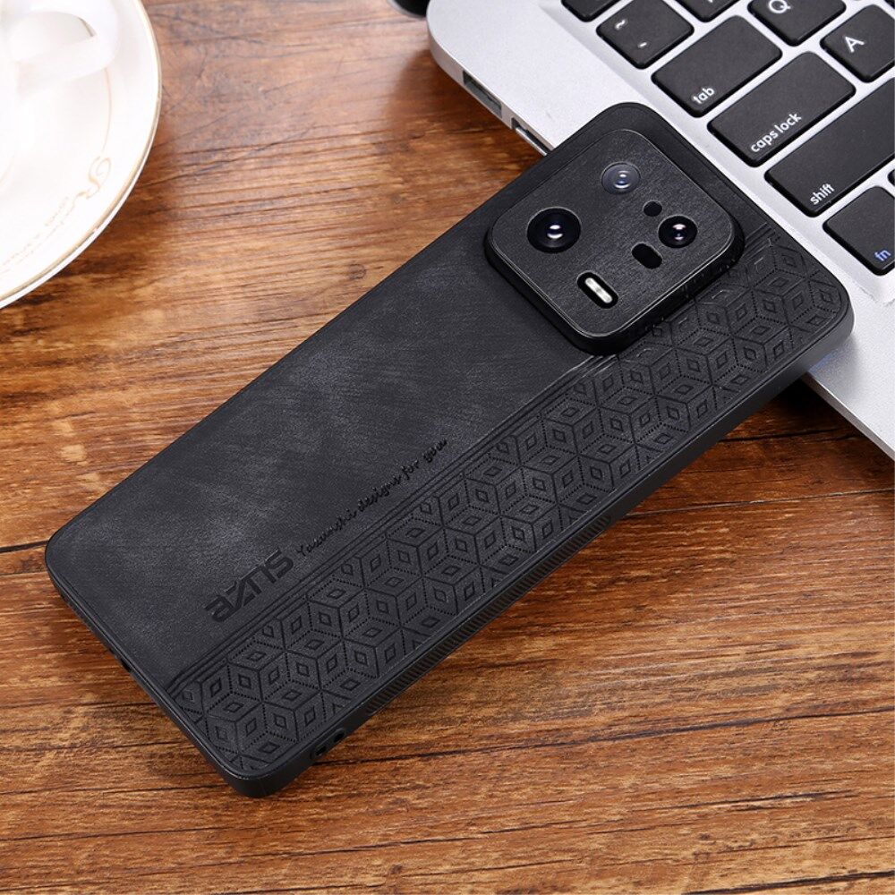 AZNS Xiaomi 13 Hoesje met Kunstleer Coating Back Cover Zwart afbeelding 8