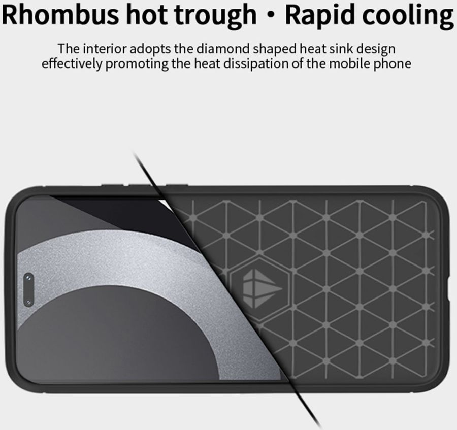 MOFI Xiaomi 13 Lite Hoesje Geborsteld TPU Flexibele Back Cover Zwart afbeelding 6
