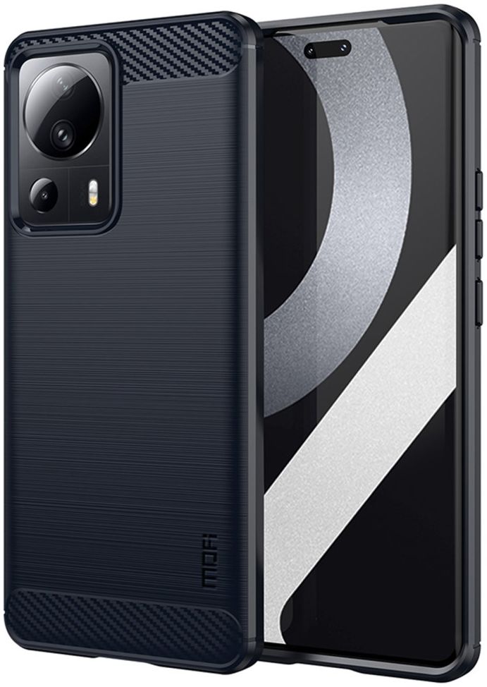 MOFI Xiaomi 13 Lite Hoesje Geborsteld TPU Flexibele Back Cover Blauw afbeelding 1