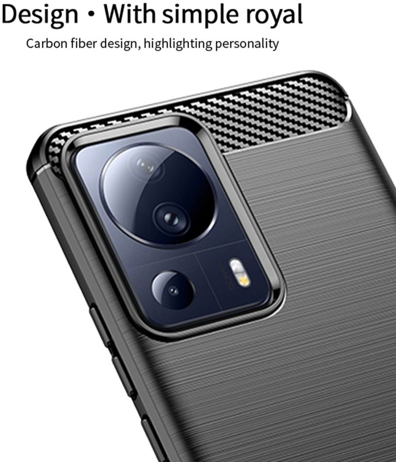 MOFI Xiaomi 13 Lite Hoesje Geborsteld TPU Flexibele Back Cover Blauw afbeelding 4