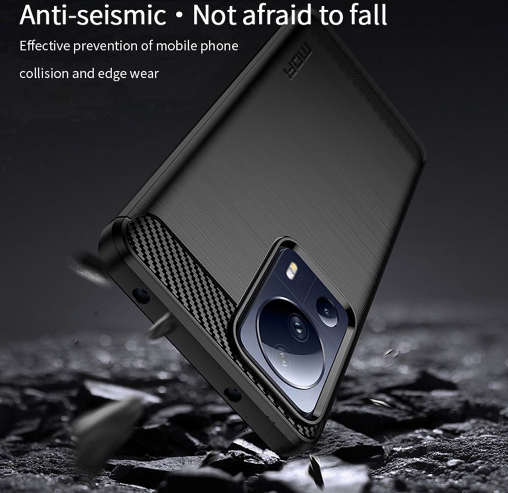MOFI Xiaomi 13 Lite Hoesje Geborsteld TPU Flexibele Back Cover Blauw afbeelding 5