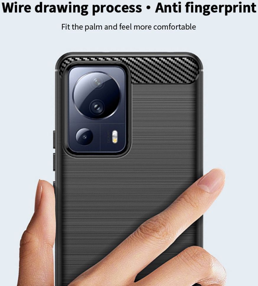 MOFI Xiaomi 13 Lite Hoesje Geborsteld TPU Flexibele Back Cover Blauw afbeelding 7