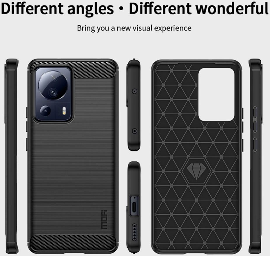 MOFI Xiaomi 13 Lite Hoesje Geborsteld TPU Flexibele Back Cover Blauw afbeelding 8