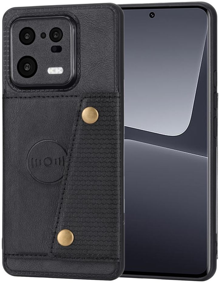 Xiaomi 13 Pro Zwart 3 in 1 Back Cover Portemonnee Hoesje Zwart afbeelding 1