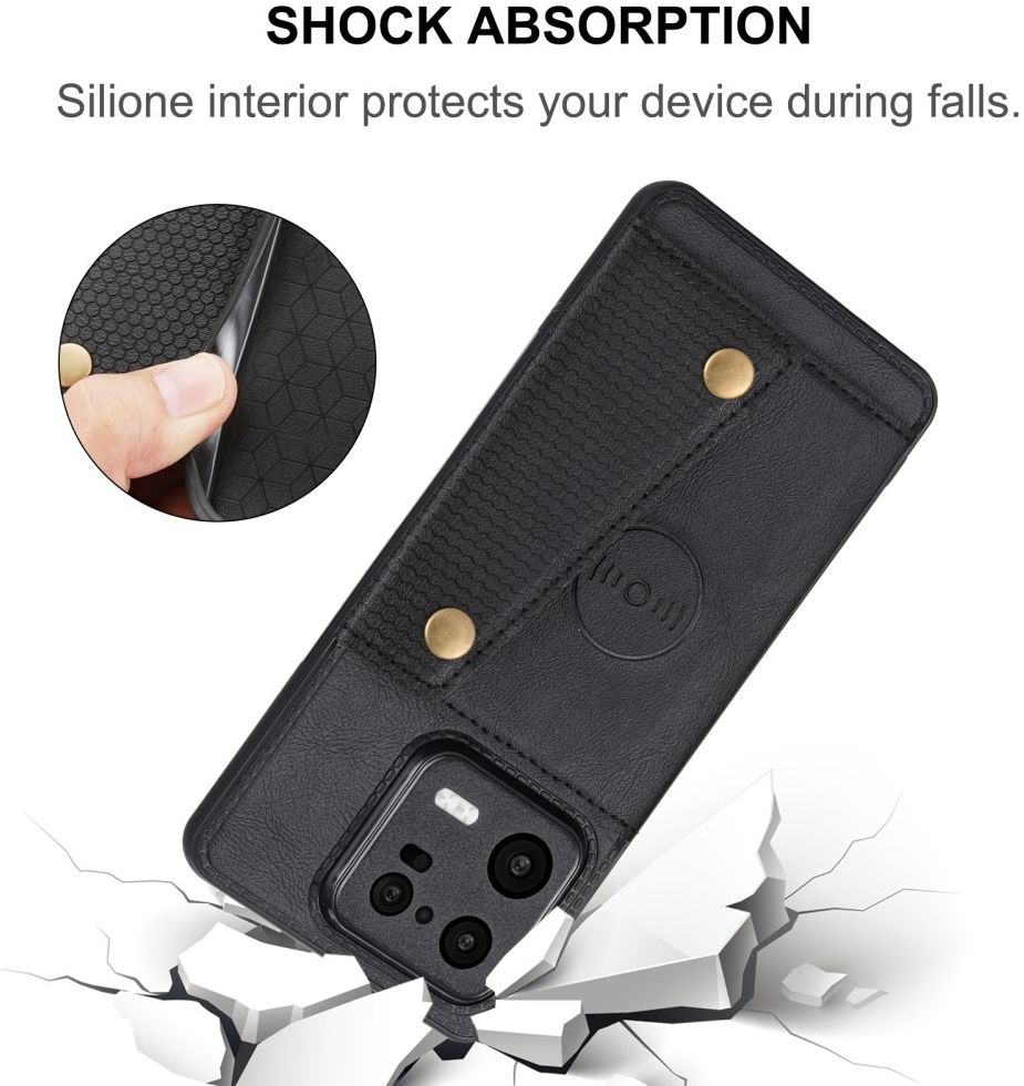 Xiaomi 13 Pro Zwart 3 in 1 Back Cover Portemonnee Hoesje Zwart afbeelding 5
