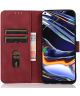 KHAZNEH OnePlus 11 Hoesje Retro Wallet Book Case Rood