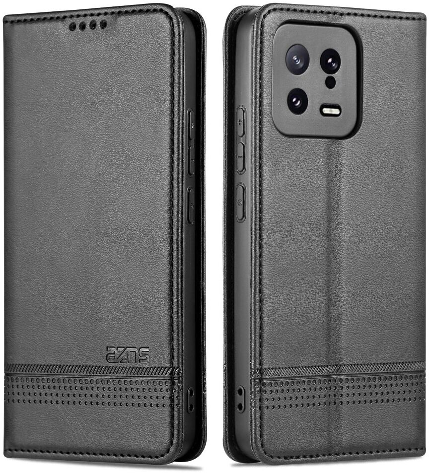 AZNS Xiaomi 13 Hoesje Portemonnee Book Case Kunstleer Zwart afbeelding 1
