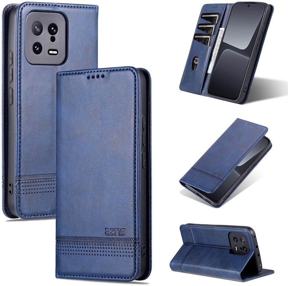 AZNS Xiaomi 13 Hoesje Portemonnee Book Case Kunstleer Blauw afbeelding 2