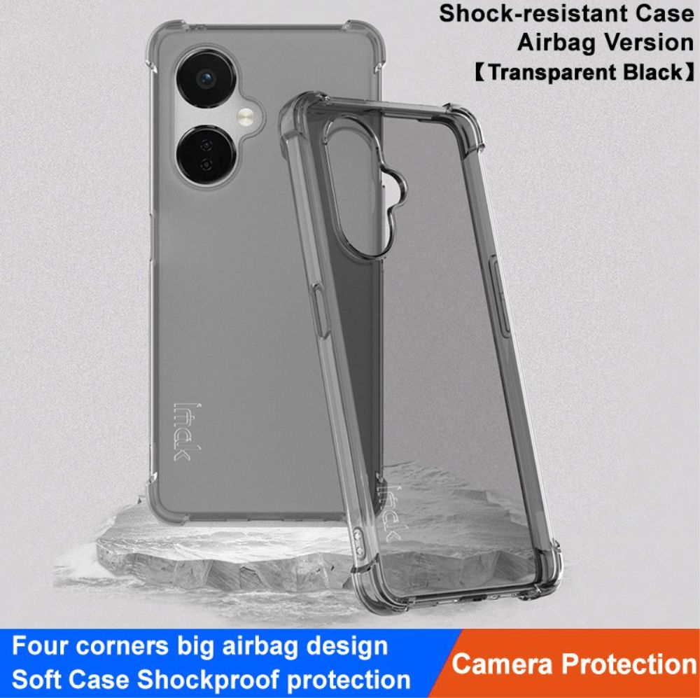 Imak OnePlus Nord CE 3 Lite Hoesje Schokbestendig TPU Clear Zwart afbeelding 2