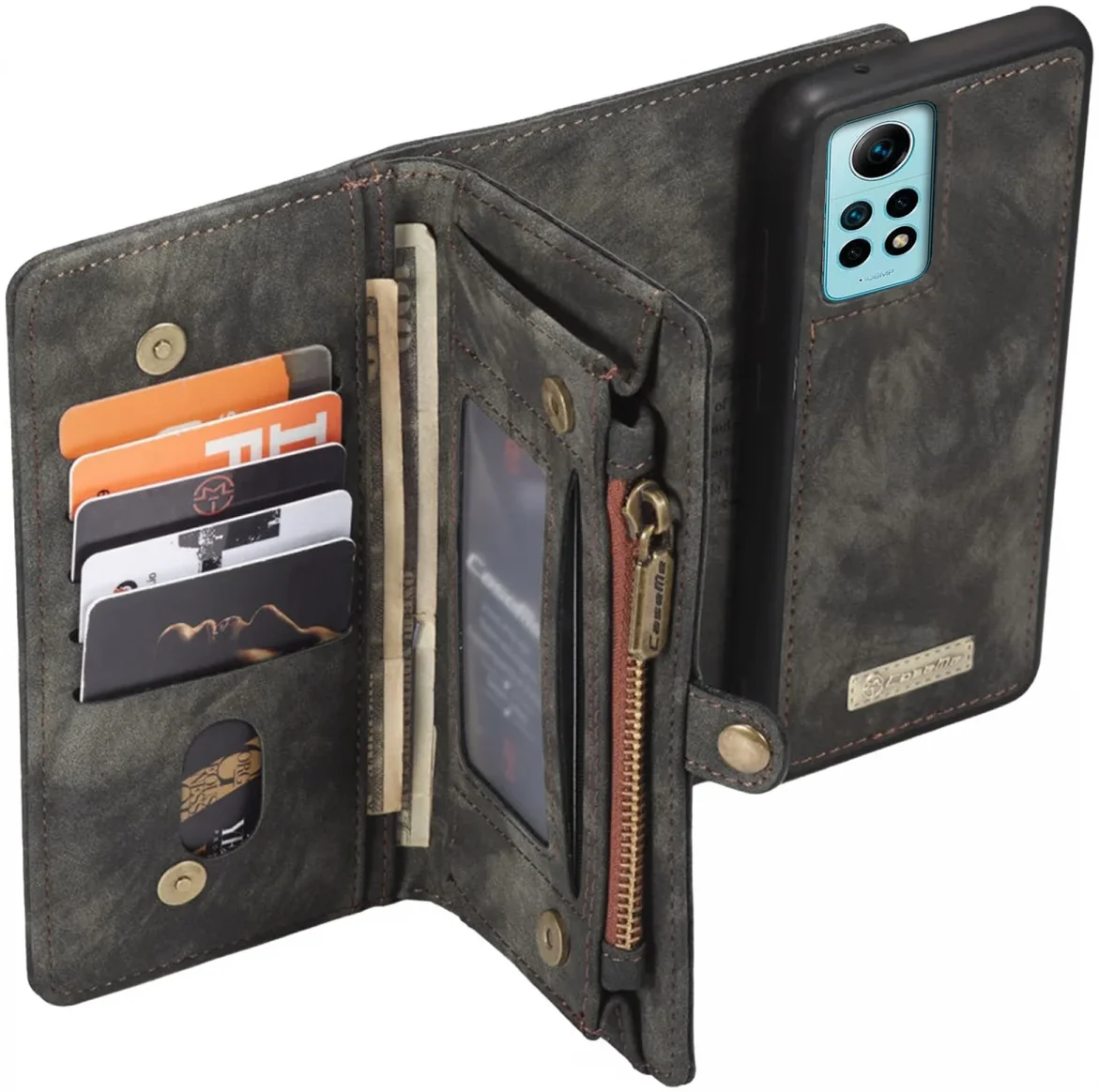 CaseMe 008 Xiaomi Redmi Note 12 Pro 4G Book Case Zwart afbeelding 1