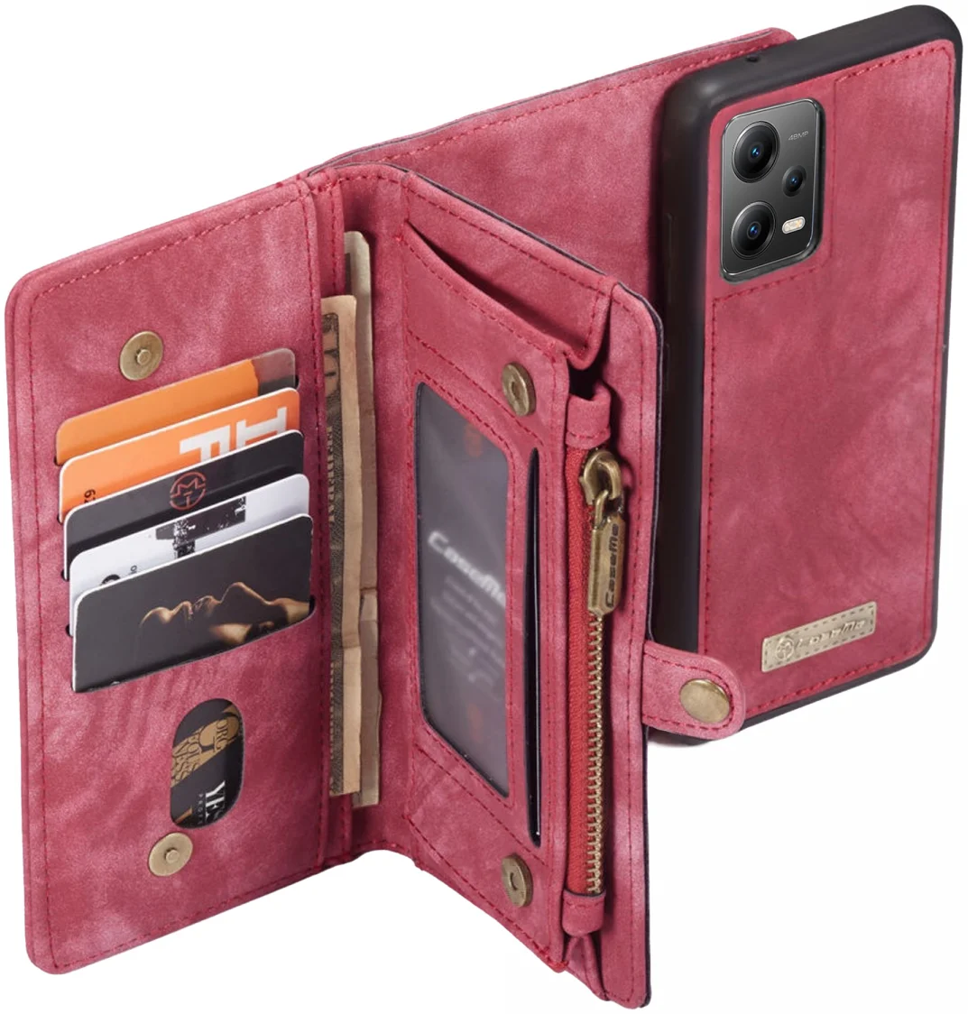 CaseMe 008 Xiaomi Redmi Note 12 ProPoco X5 Pro Book Case Rood afbeelding 1