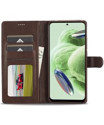 LC.IMEEKE Xiaomi Redmi Note 12 5G/Poco X5 Hoesje Book Case Bruin