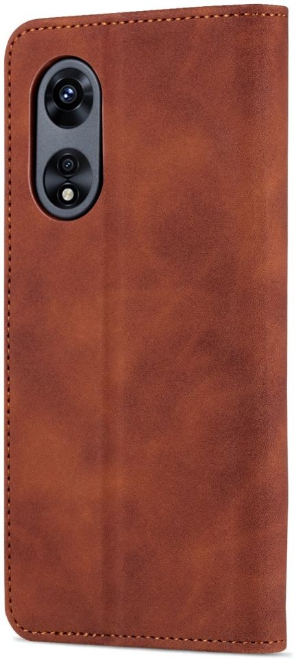 AZNS Oppo A58 5G / A78 Hoesje Portemonnee Book Case Kunstleer Bruin afbeelding 3