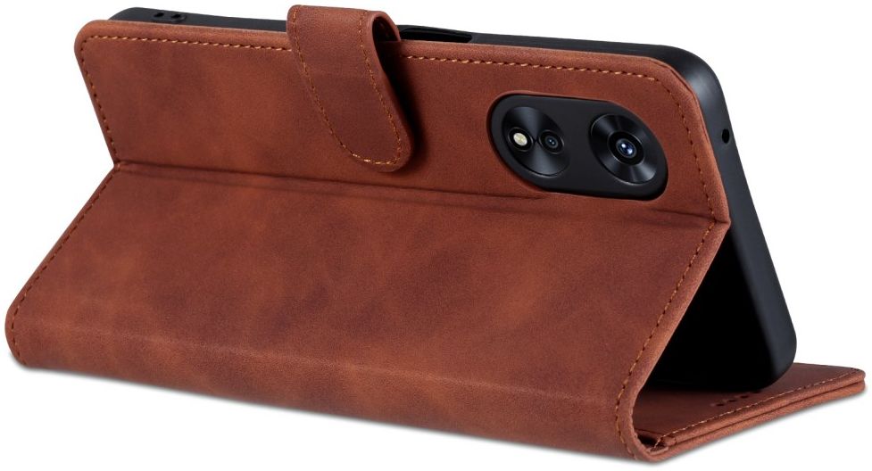 AZNS Oppo A58 5G / A78 Hoesje Portemonnee Book Case Kunstleer Bruin afbeelding 5