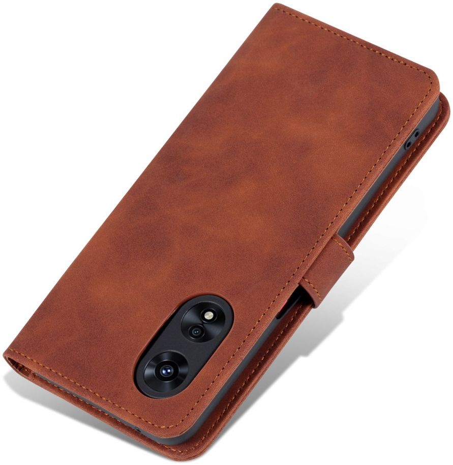 AZNS Oppo A58 5G / A78 Hoesje Portemonnee Book Case Kunstleer Bruin afbeelding 8